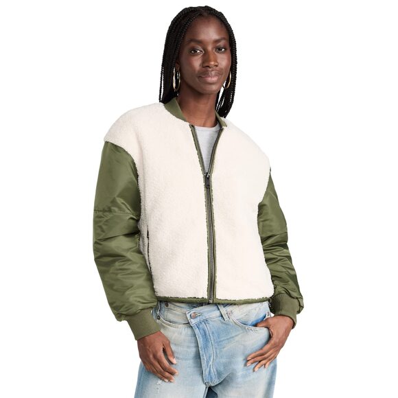 ASTR the Label Tegan Jacket Olive/Ivory MD